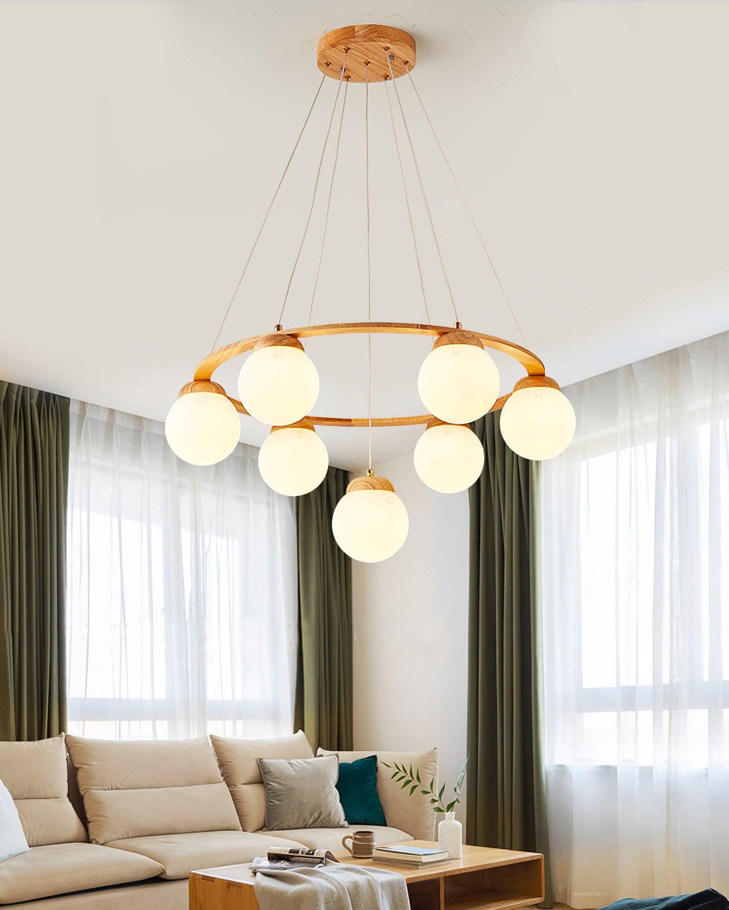 Miira Wood Ceiling fixture Chandelier