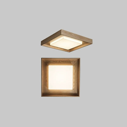 Kurin Wood Frame Ceiling Light