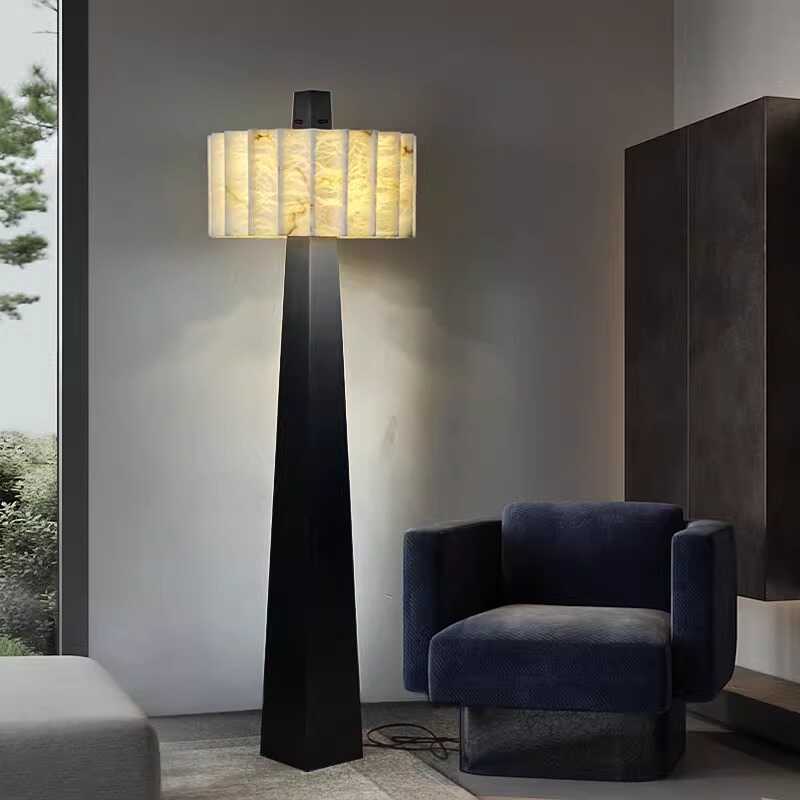 Obelisk Alabaster Floor Lamp