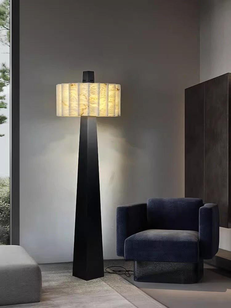 Obelisk Alabaster Floor Lamp
