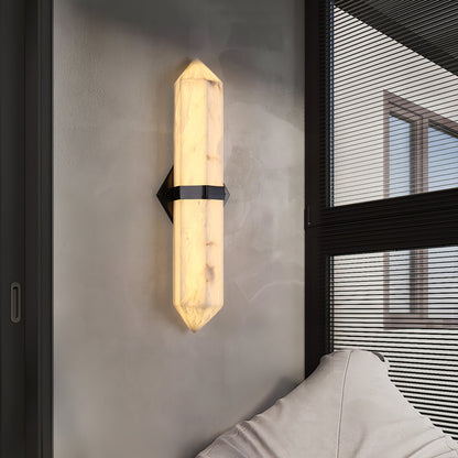 Alabaster Obelisk Wall Sconce
