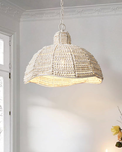 Obispo Wood Beads Hanging light Pendant Lamp