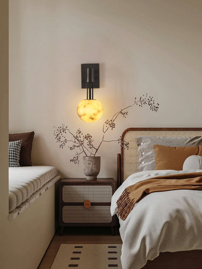 Obra Alabaster Globe Wall Sconce