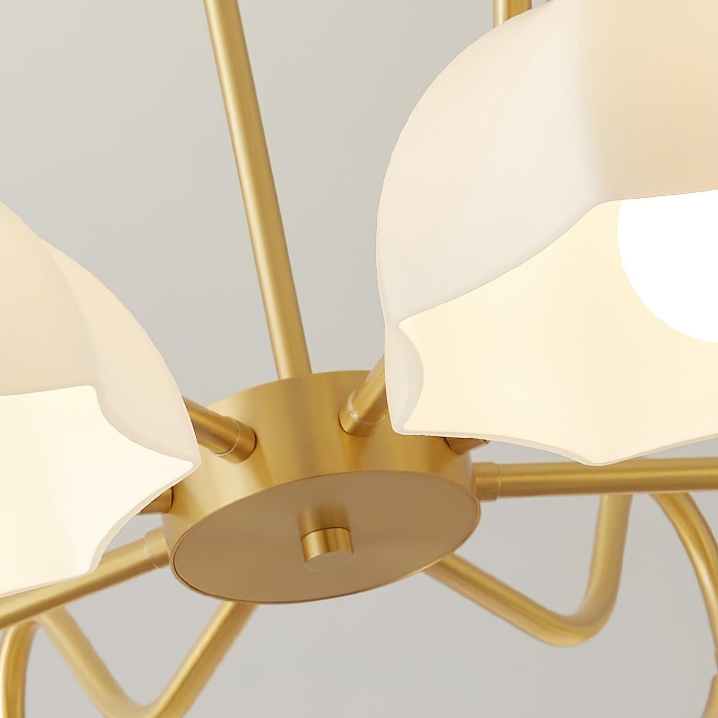 Octagonal Glass Bowl Ceiling fixture Chandelier