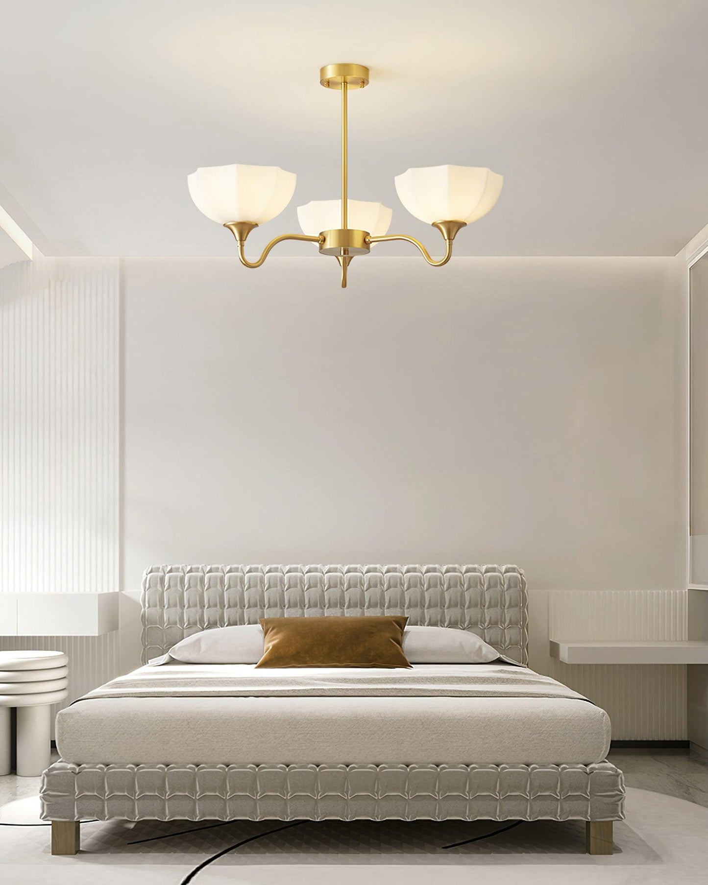 Octagonal Glass Bowl Ceiling fixture Chandelier