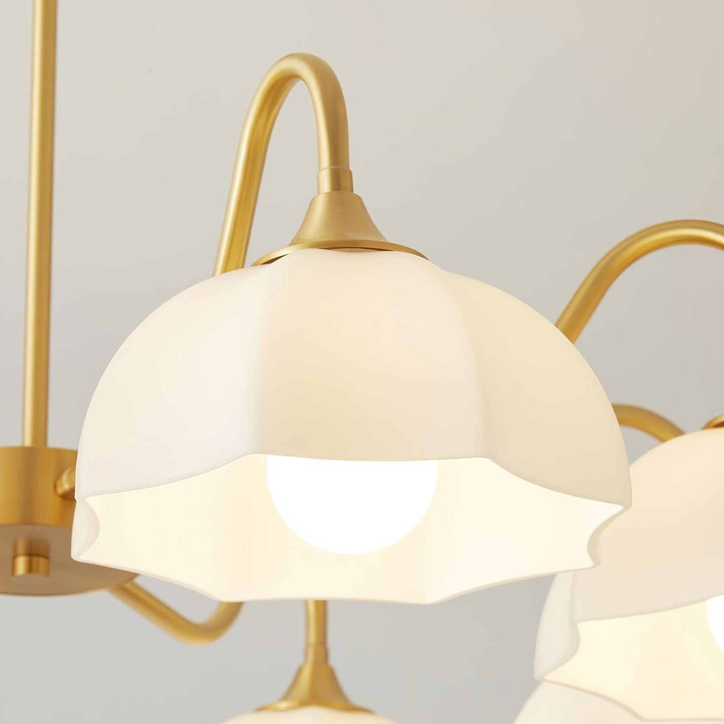 Octagonal Glass Bowl Ceiling fixture Chandelier