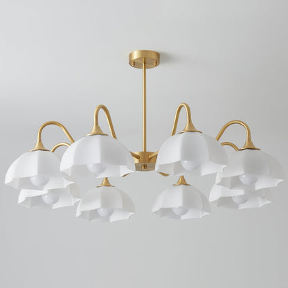 Octagonal Glass Bowl Ceiling fixture Chandelier