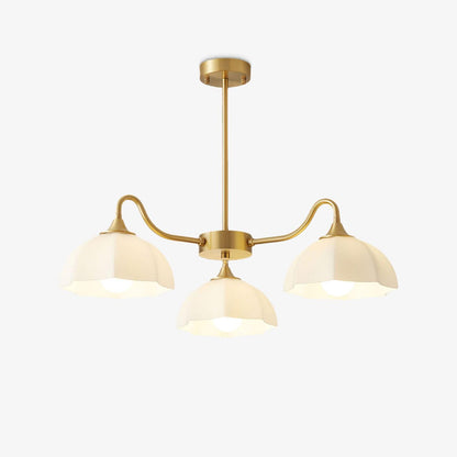 Octagonal Glass Bowl Ceiling fixture Chandelier