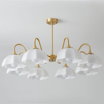 Octagonal Glass Bowl Ceiling fixture Chandelier