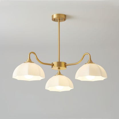 Octagonal Glass Bowl Ceiling fixture Chandelier