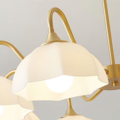 Octagonal Glass Bowl Ceiling fixture Chandelier