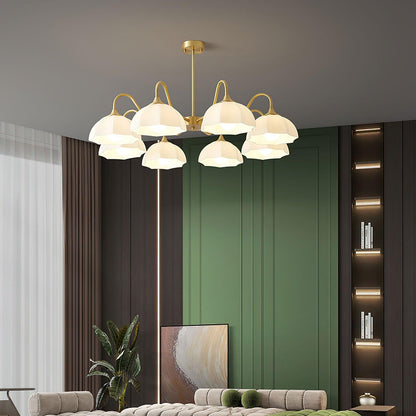 Octagonal Glass Bowl Ceiling fixture Chandelier