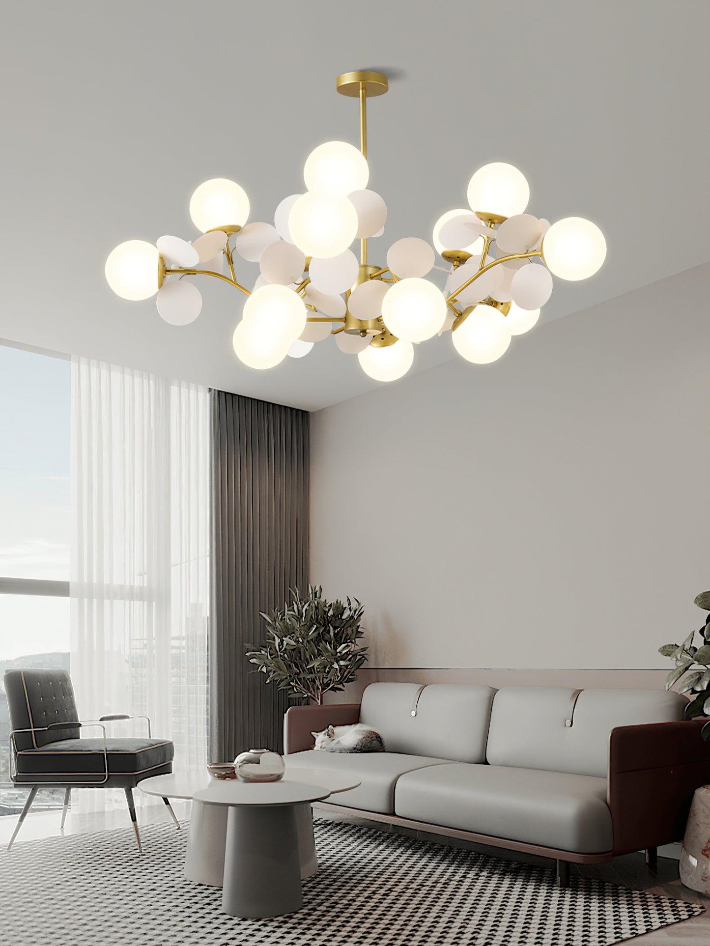 Off White Tree Pendant light Chandelier