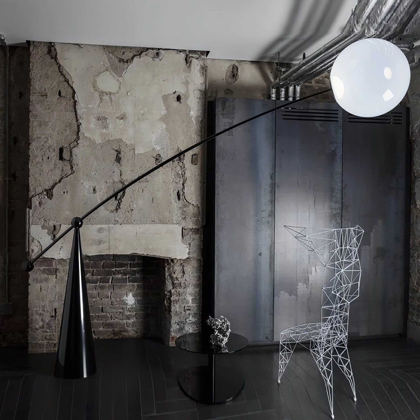 Opal Arc Floor-standing Lamp Floor Lamp