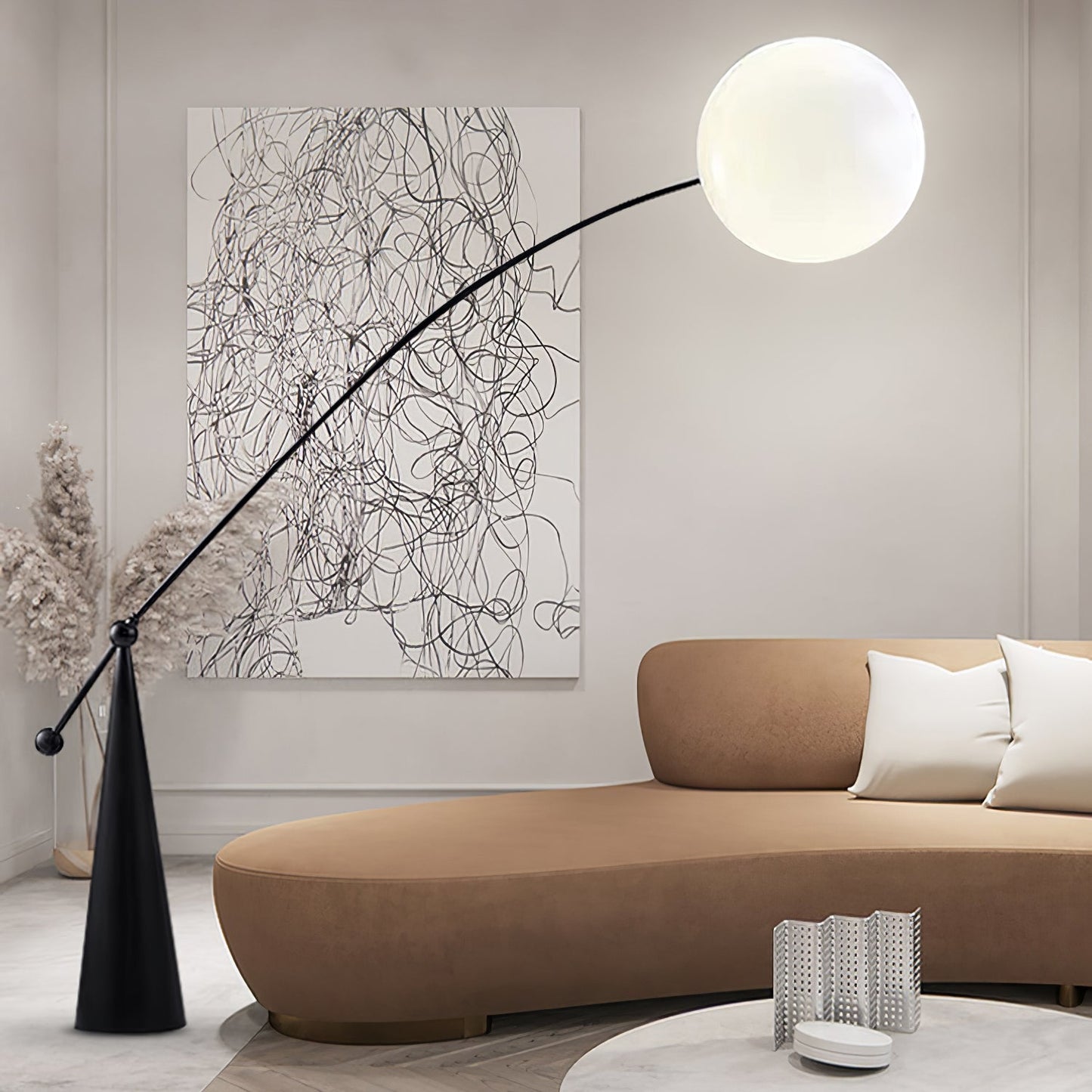 Opal Arc Floor-standing Lamp Floor Lamp