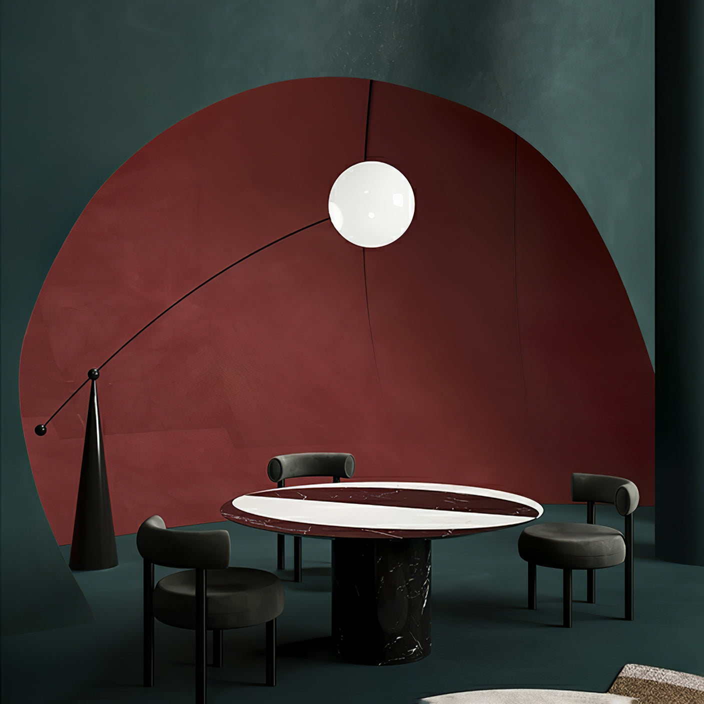 Opal Arc Floor-standing Lamp Floor Lamp