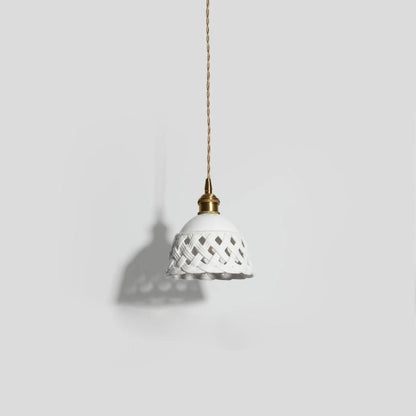 Openwork Ceramic Ceiling light fitting Pendant Swag Light