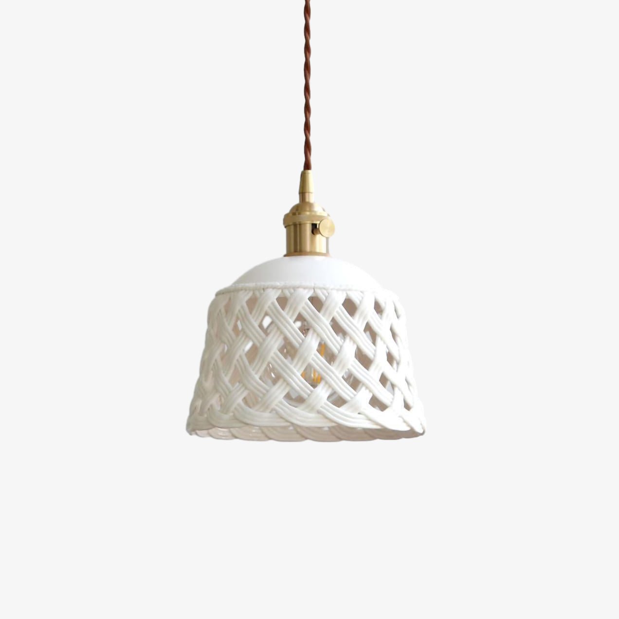 Openwork Ceramic Houselight Pendant Lamp