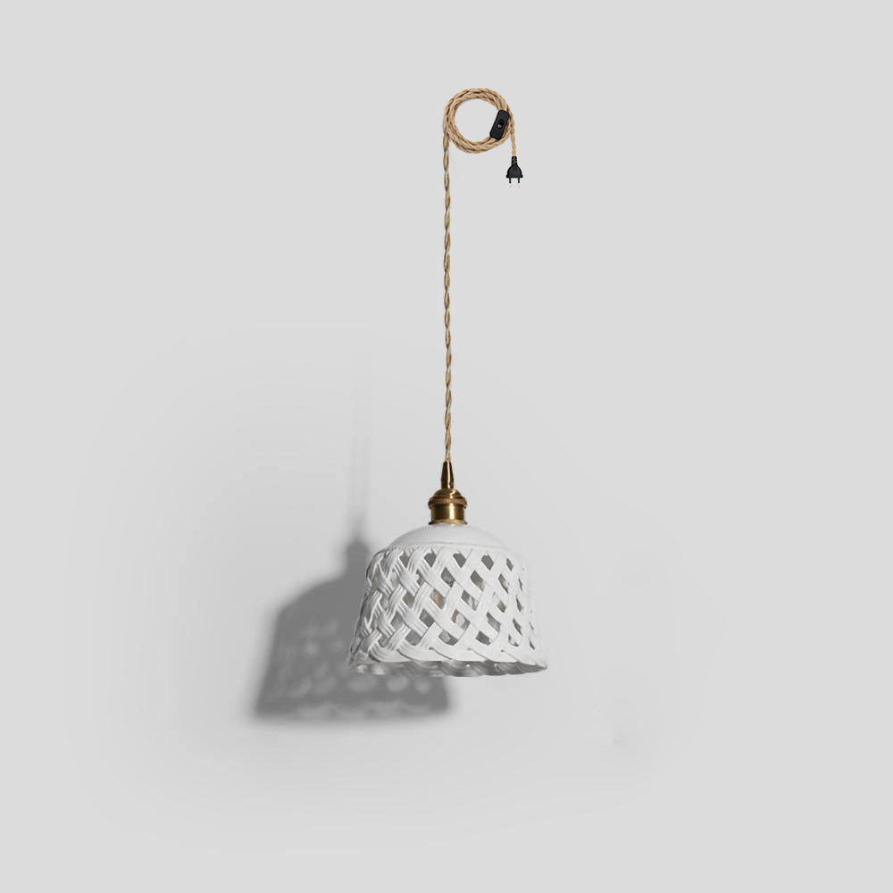 Openwork Ceramic Ceiling light fitting Pendant Swag Light