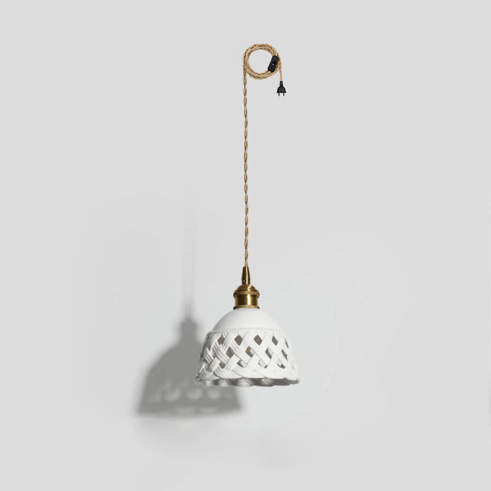 Openwork Ceramic Ceiling light fitting Pendant Swag Light