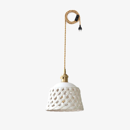 Openwork Ceramic Ceiling light fitting Pendant Swag Light