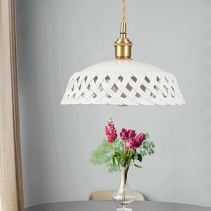 Openwork Ceramic Ceiling light fitting Pendant Swag Light