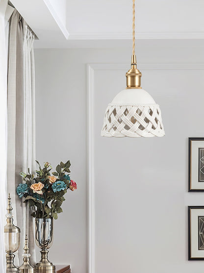 Openwork Ceramic Houselight Pendant Lamp