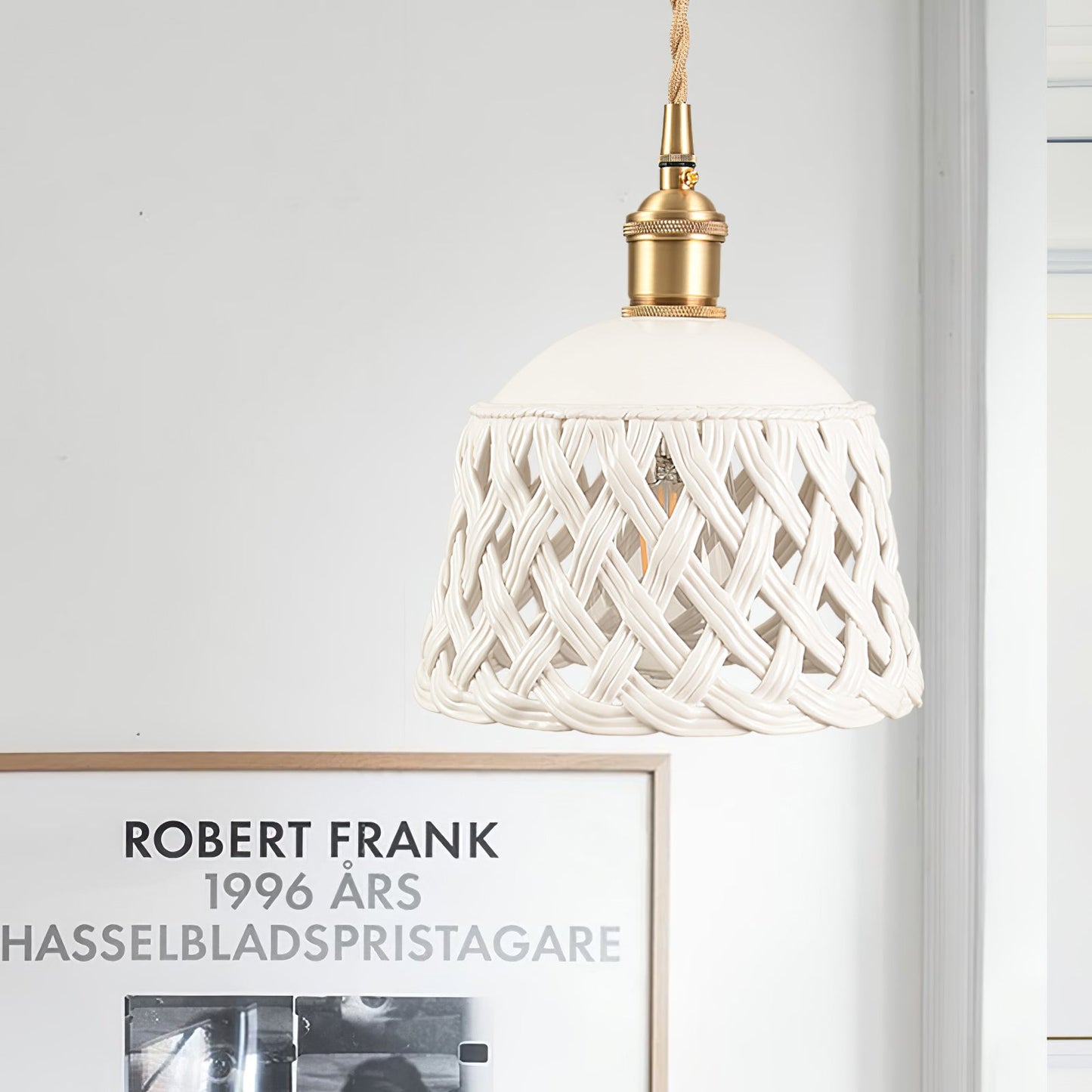 Openwork Ceramic Houselight Pendant Lamp