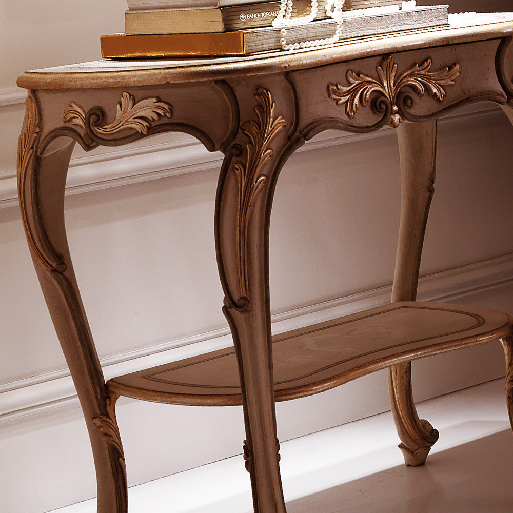 Opulent Carved Italian Bedside Table