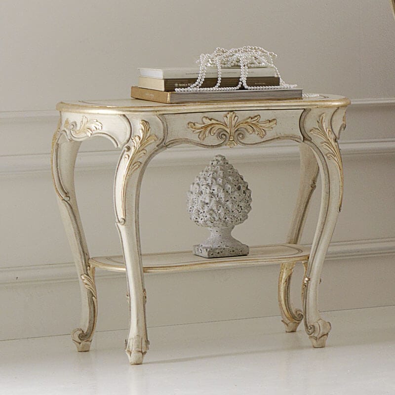 Opulent Carved Italian Bedside Table