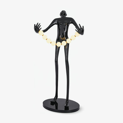 Orb Juggler Sculpture Torchiere Lamp Floor Lamp