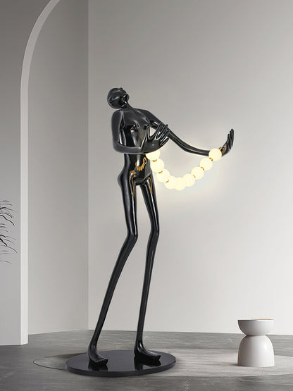 Orb Juggler Sculpture Torchiere Lamp Floor Lamp