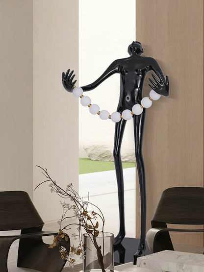 Orb Juggler Sculpture Torchiere Lamp Floor Lamp