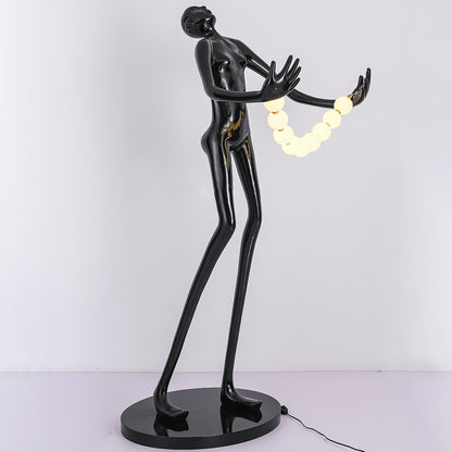 Orb Juggler Sculpture Torchiere Lamp Floor Lamp