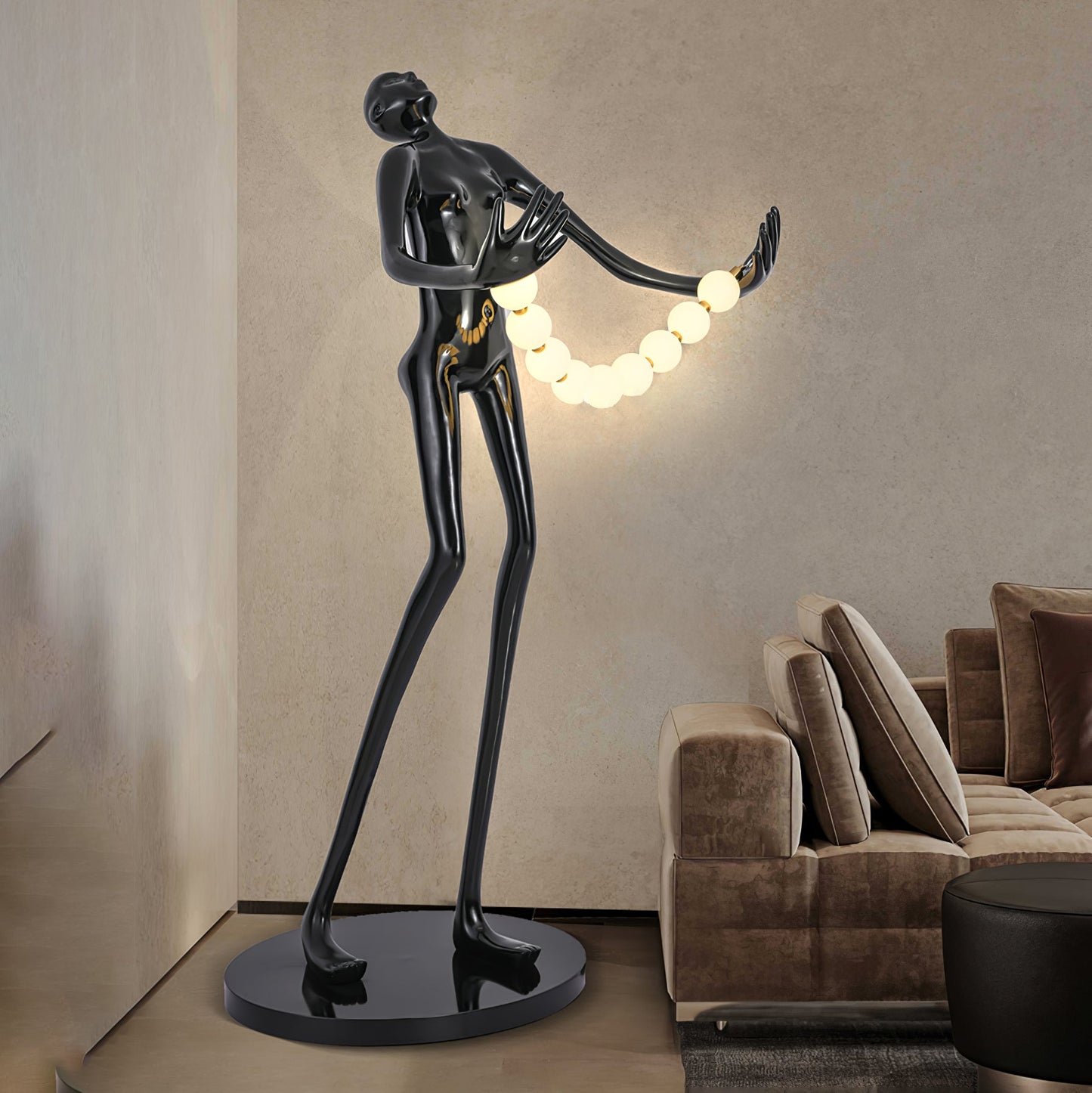 Orb Juggler Sculpture Torchiere Lamp Floor Lamp