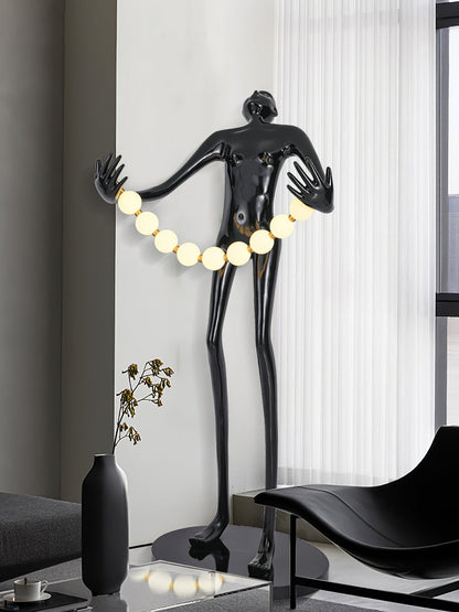 Orb Juggler Sculpture Torchiere Lamp Floor Lamp