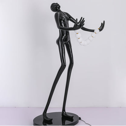 Orb Juggler Sculpture Torchiere Lamp Floor Lamp