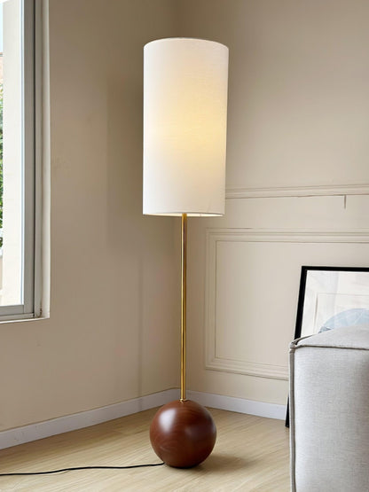 Orbis Wooden Sphere Standing Lamp Floor Lamp