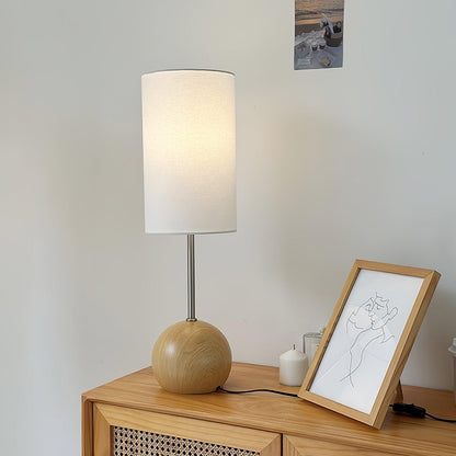 Orbis Wooden Sphere Task lamp Table Lamp