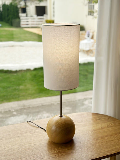 Orbis Wooden Sphere Task lamp Table Lamp