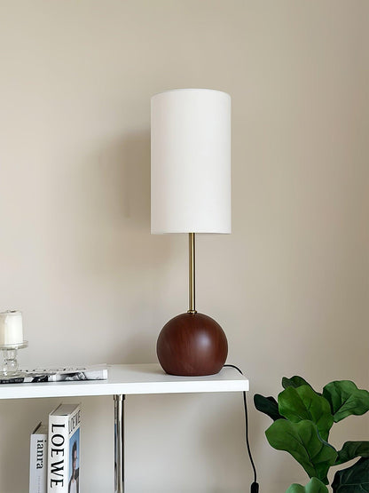 Orbis Wooden Sphere Task lamp Table Lamp