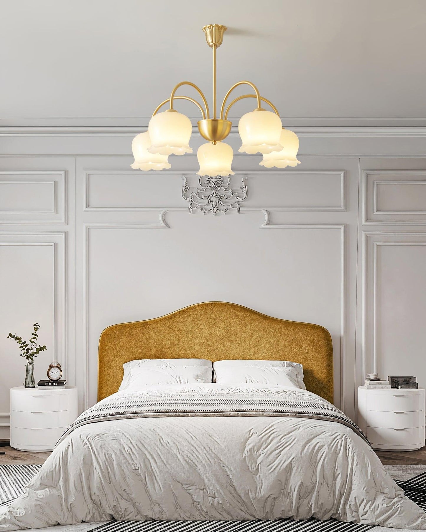 Orchids Brass Gasolier Chandelier