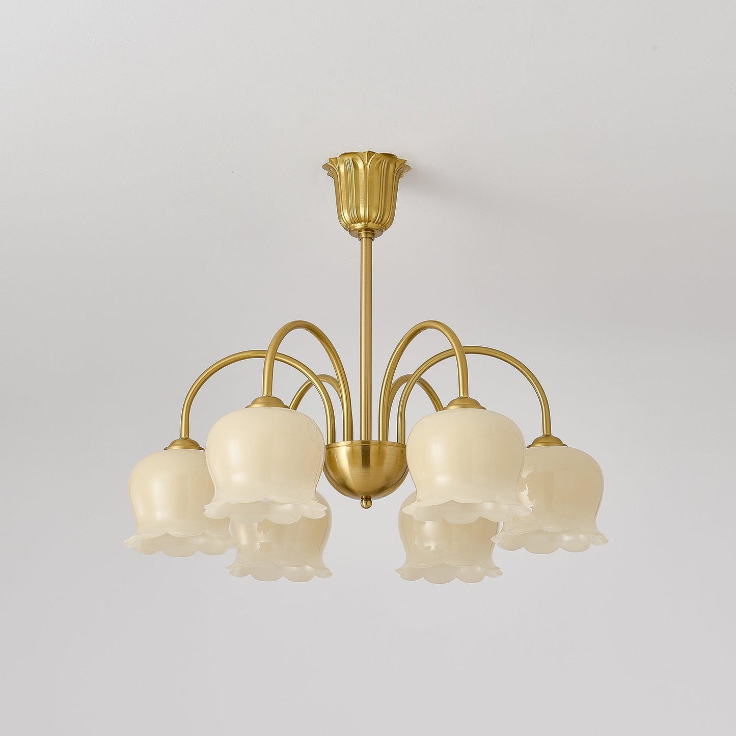 Orchids Brass Gasolier Chandelier