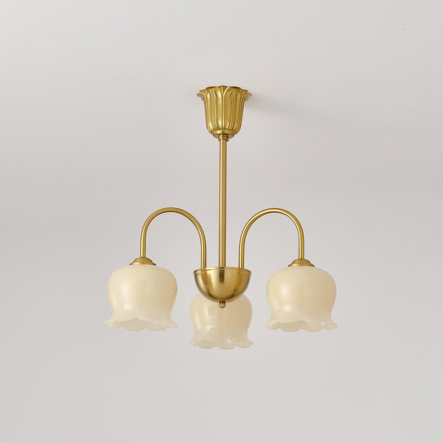 Orchids Brass Gasolier Chandelier