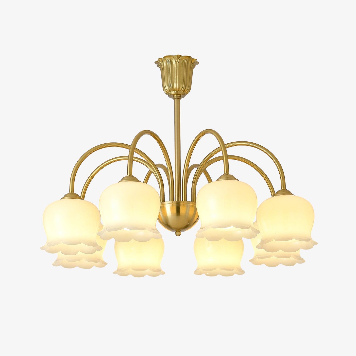 Orchids Brass Gasolier Chandelier