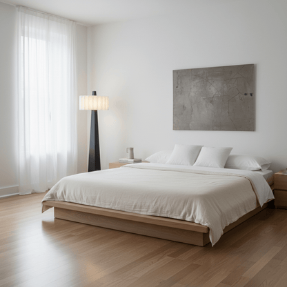 Origami Pleat Alabaster Floor Lamp