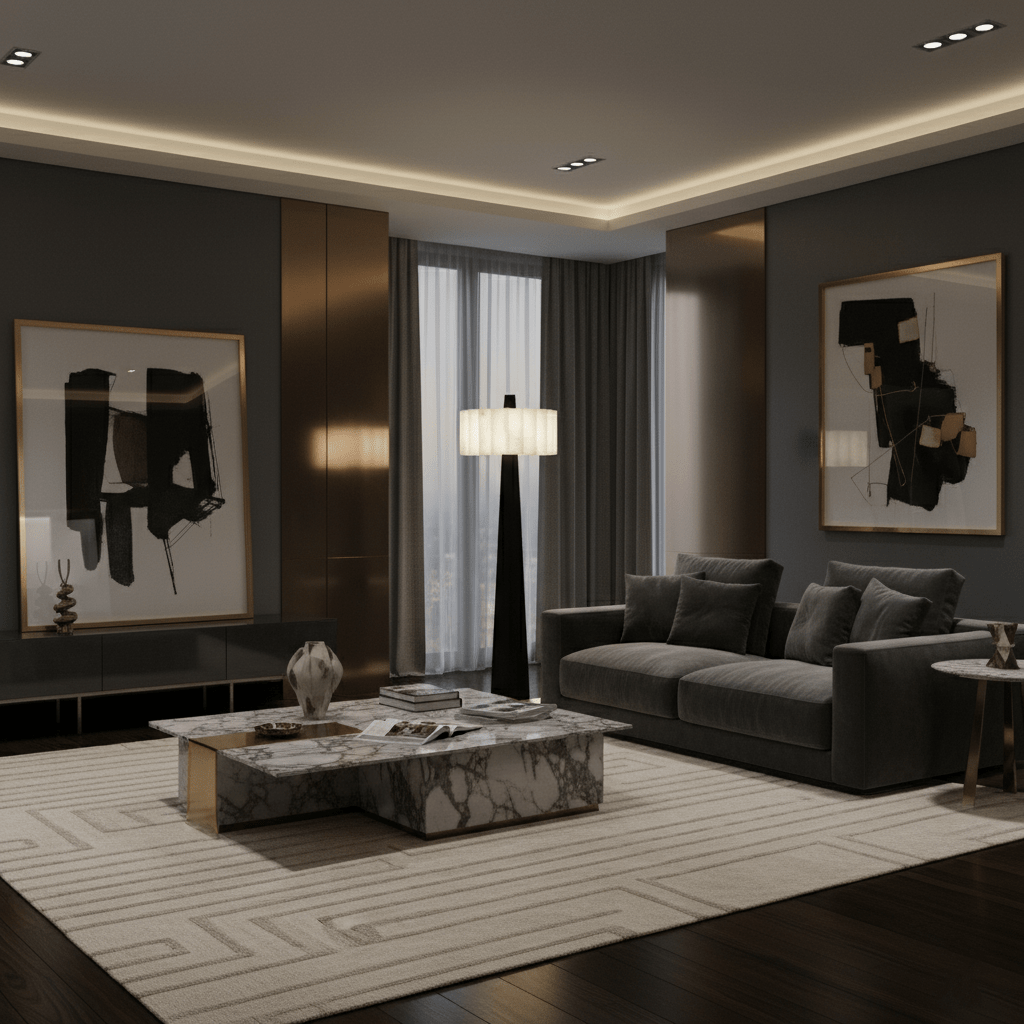 Origami Pleat Alabaster Floor Lamp