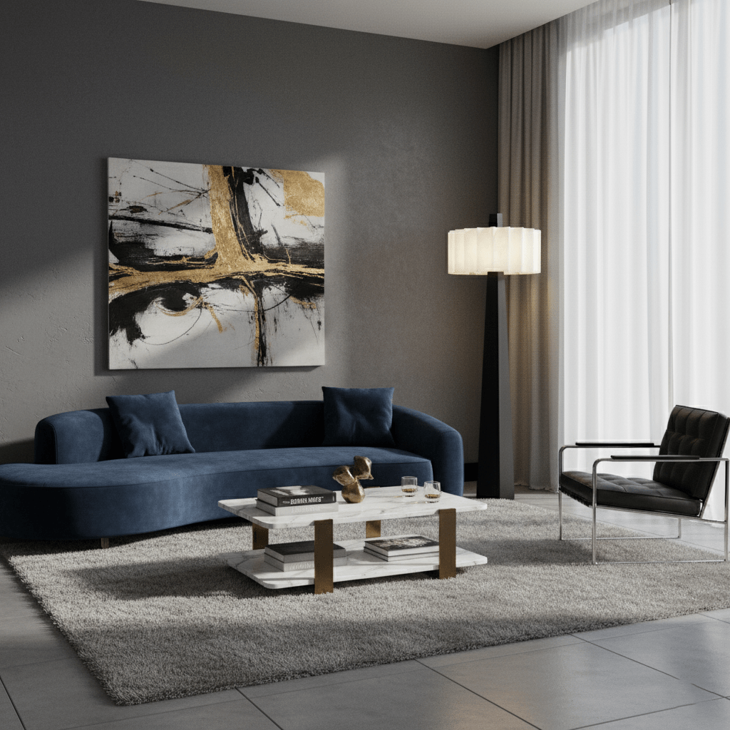 Origami Pleat Alabaster Floor Lamp