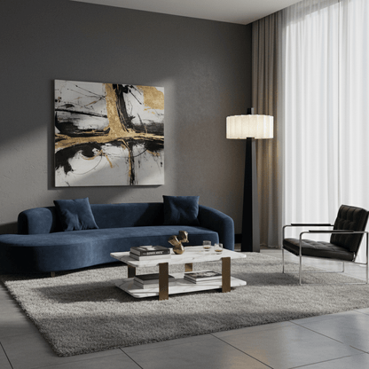 Origami Pleat Alabaster Floor Lamp