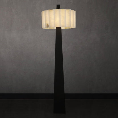 Origami Pleat Alabaster Floor Lamp